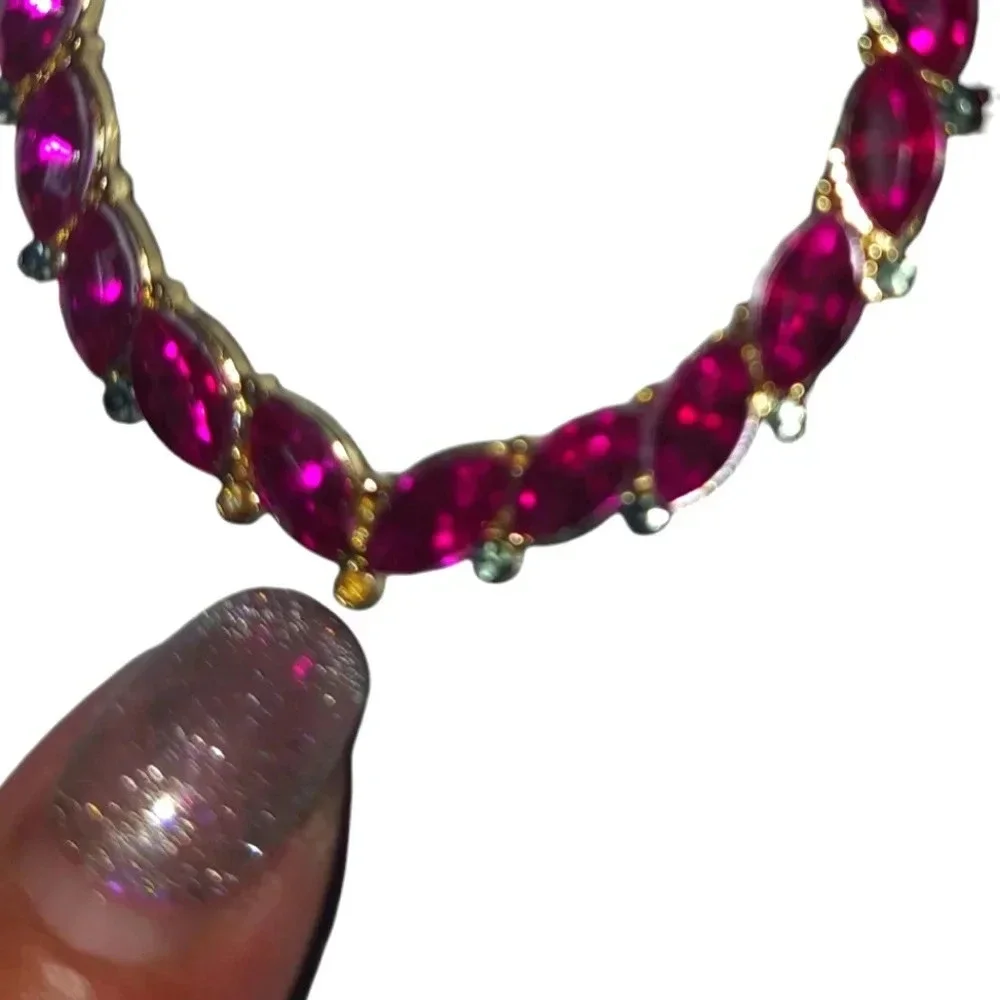 Vintage Pink Rhinestone Bling Drop Earrings